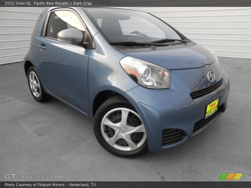 Pacific Blue Metallic / Dark Gray 2012 Scion iQ