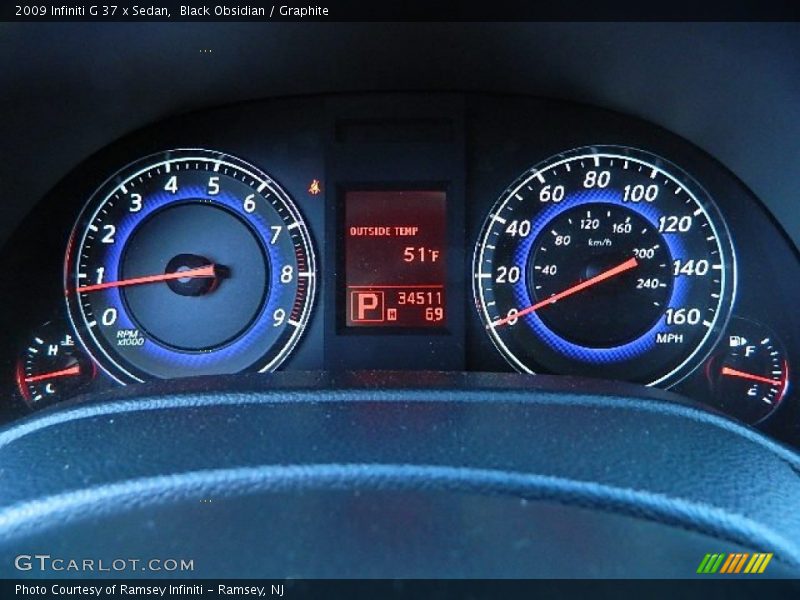 Black Obsidian / Graphite 2009 Infiniti G 37 x Sedan