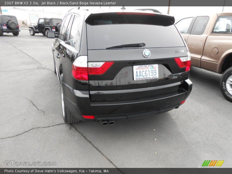 Jet Black / Black/Sand Beige Nevada Leather 2007 BMW X3 3.0si