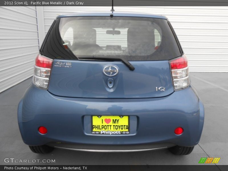 Pacific Blue Metallic / Dark Gray 2012 Scion iQ
