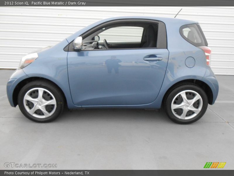 Pacific Blue Metallic / Dark Gray 2012 Scion iQ