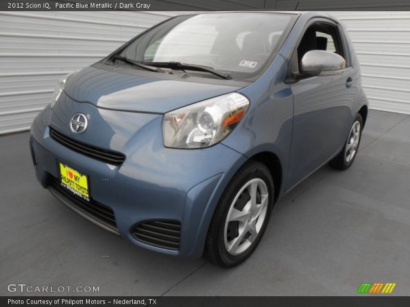 Pacific Blue Metallic / Dark Gray 2012 Scion iQ