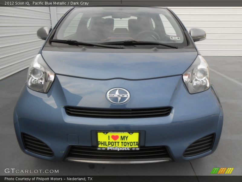 Pacific Blue Metallic / Dark Gray 2012 Scion iQ