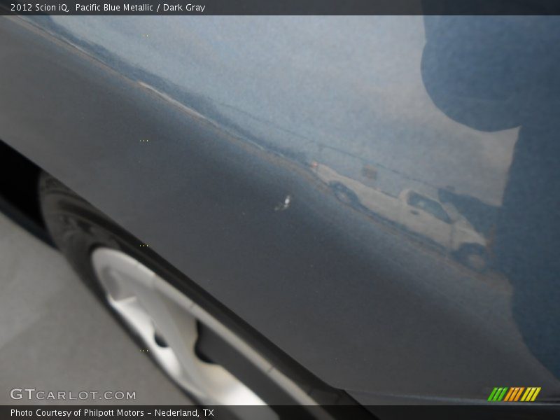 Pacific Blue Metallic / Dark Gray 2012 Scion iQ