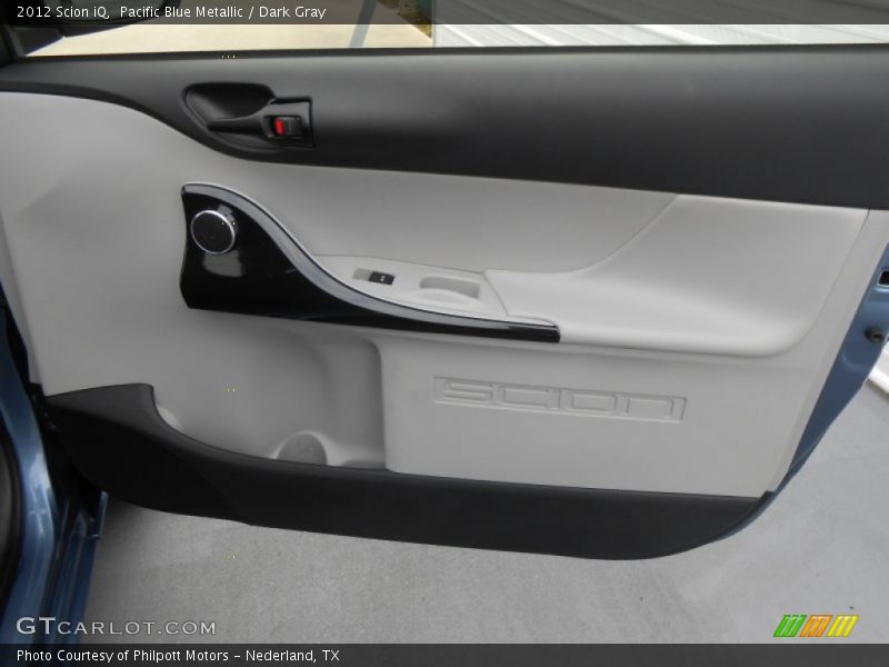 Pacific Blue Metallic / Dark Gray 2012 Scion iQ