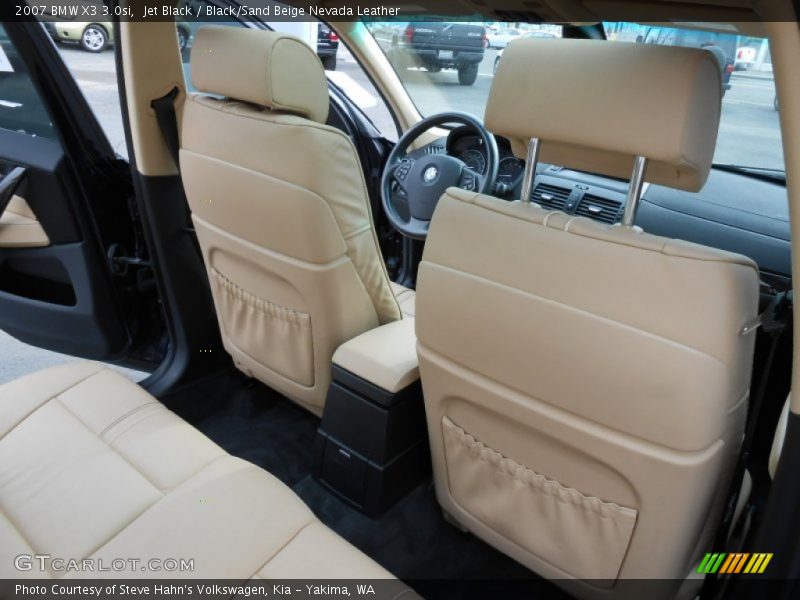 Jet Black / Black/Sand Beige Nevada Leather 2007 BMW X3 3.0si