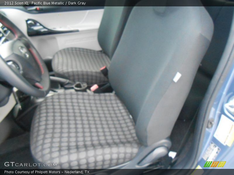 Pacific Blue Metallic / Dark Gray 2012 Scion iQ