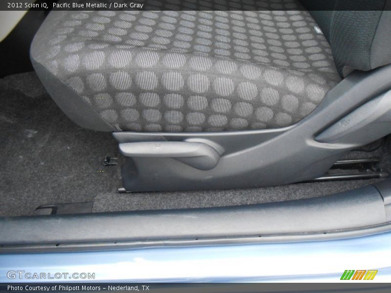 Pacific Blue Metallic / Dark Gray 2012 Scion iQ