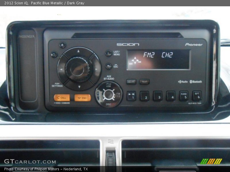 Pacific Blue Metallic / Dark Gray 2012 Scion iQ