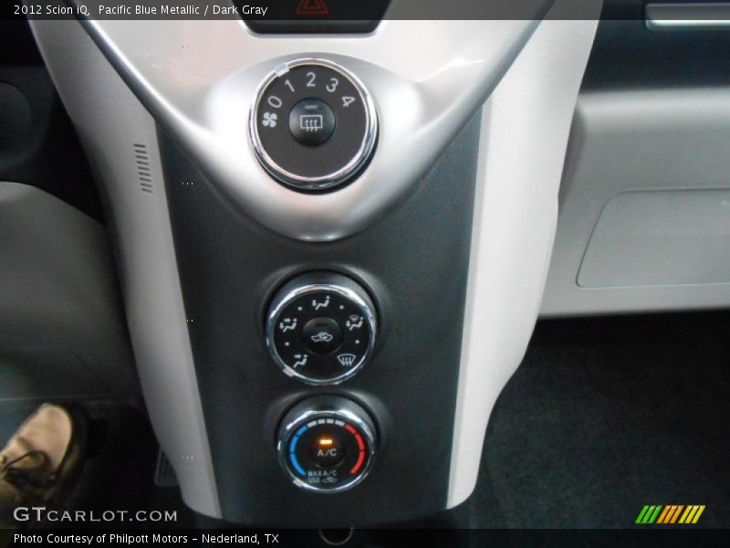 Pacific Blue Metallic / Dark Gray 2012 Scion iQ