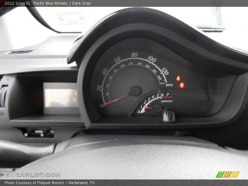 Pacific Blue Metallic / Dark Gray 2012 Scion iQ