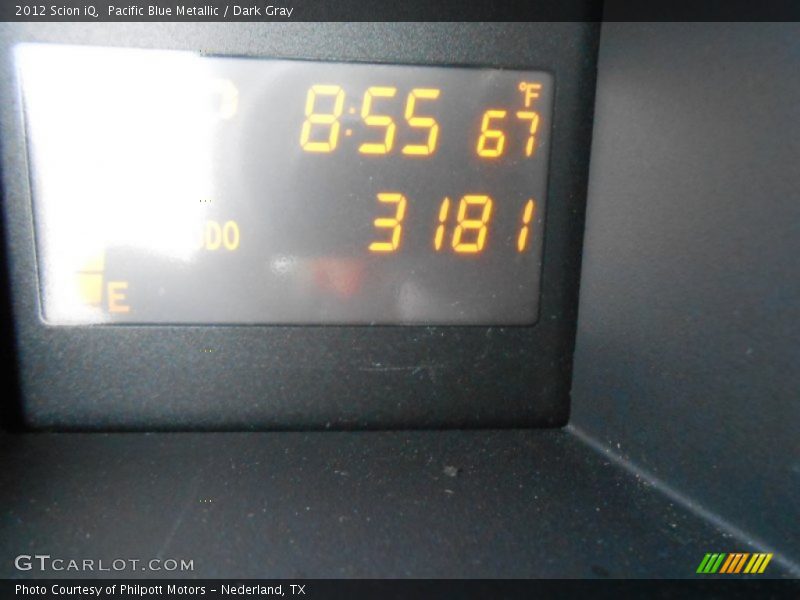 Pacific Blue Metallic / Dark Gray 2012 Scion iQ