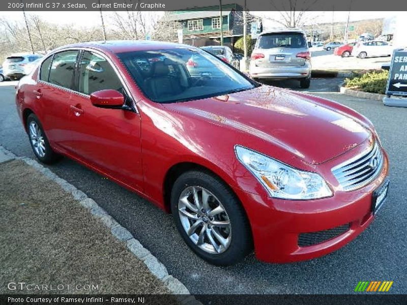 Front 3/4 View of 2009 G 37 x Sedan