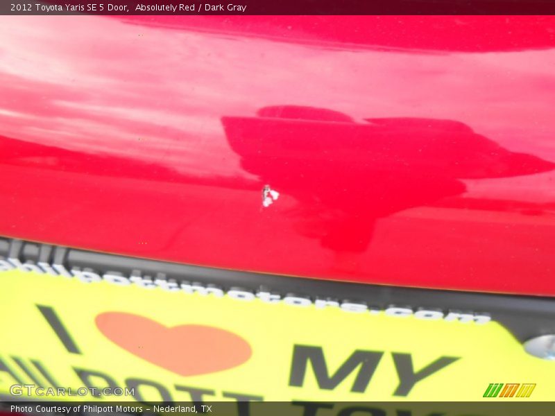 Absolutely Red / Dark Gray 2012 Toyota Yaris SE 5 Door