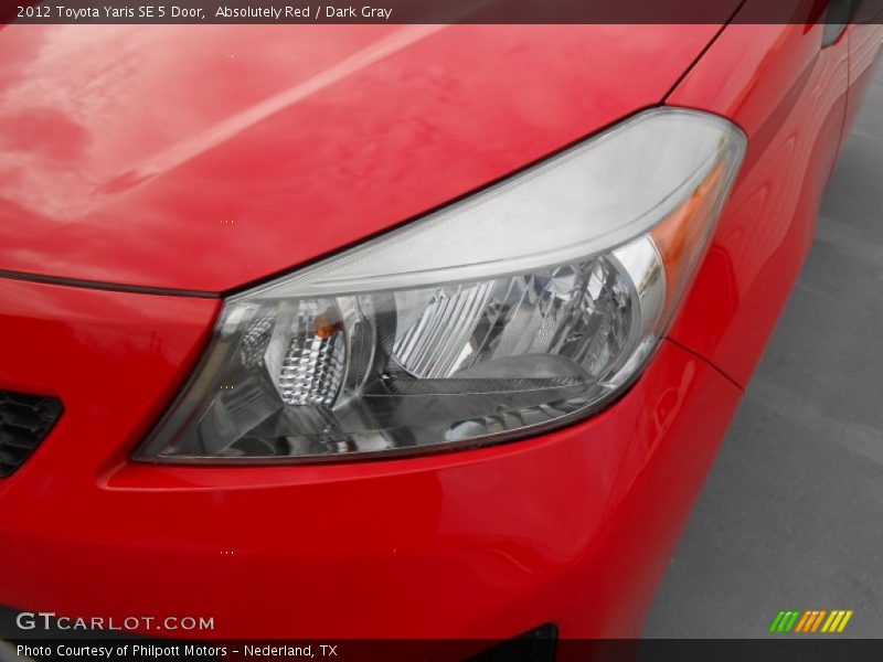 Absolutely Red / Dark Gray 2012 Toyota Yaris SE 5 Door