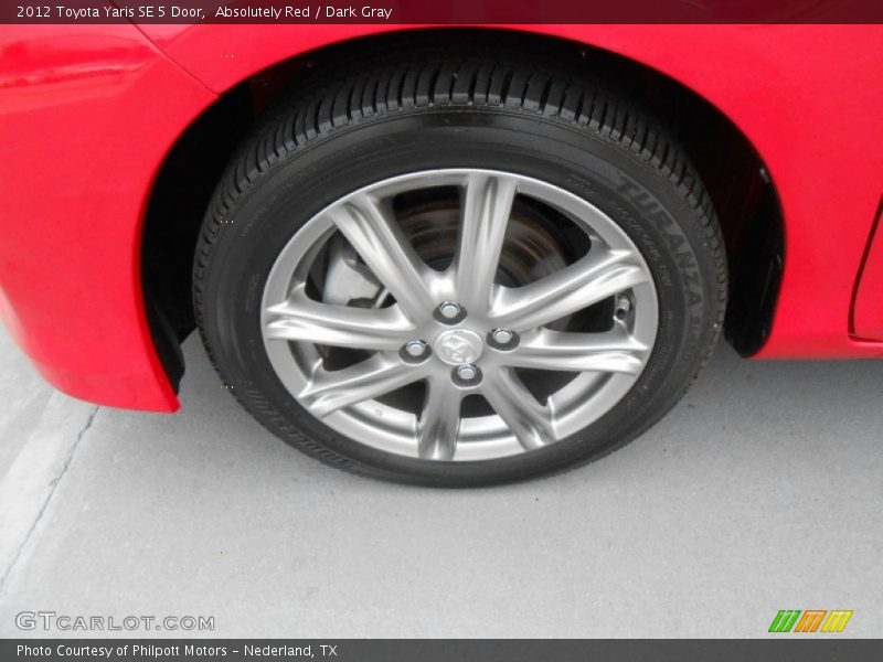 Absolutely Red / Dark Gray 2012 Toyota Yaris SE 5 Door