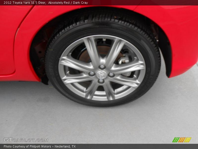 Absolutely Red / Dark Gray 2012 Toyota Yaris SE 5 Door