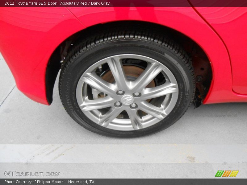 Absolutely Red / Dark Gray 2012 Toyota Yaris SE 5 Door