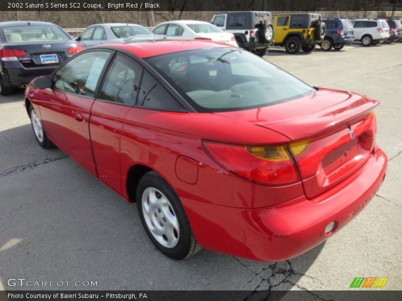 Bright Red / Black 2002 Saturn S Series SC2 Coupe