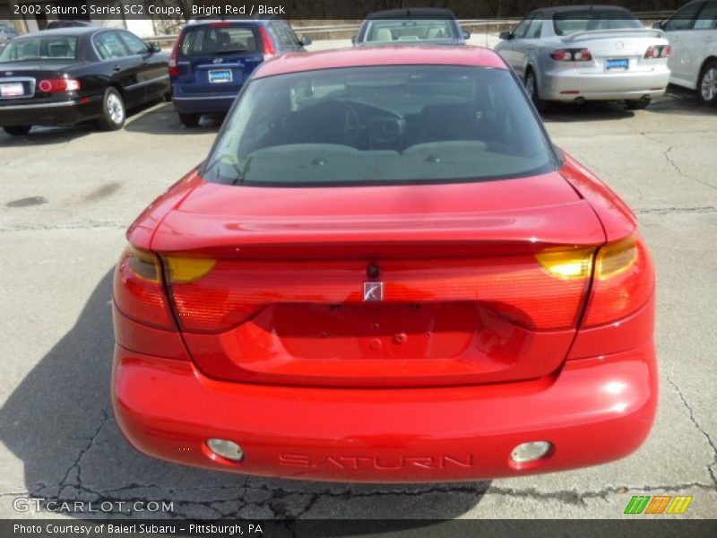 Bright Red / Black 2002 Saturn S Series SC2 Coupe