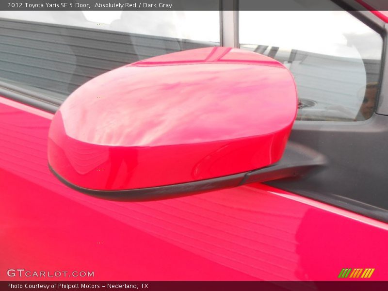Absolutely Red / Dark Gray 2012 Toyota Yaris SE 5 Door