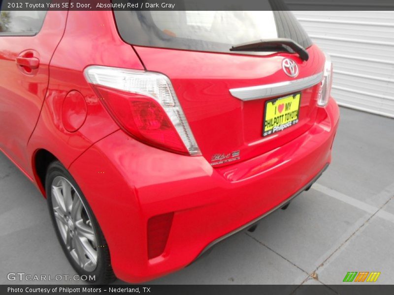 Absolutely Red / Dark Gray 2012 Toyota Yaris SE 5 Door