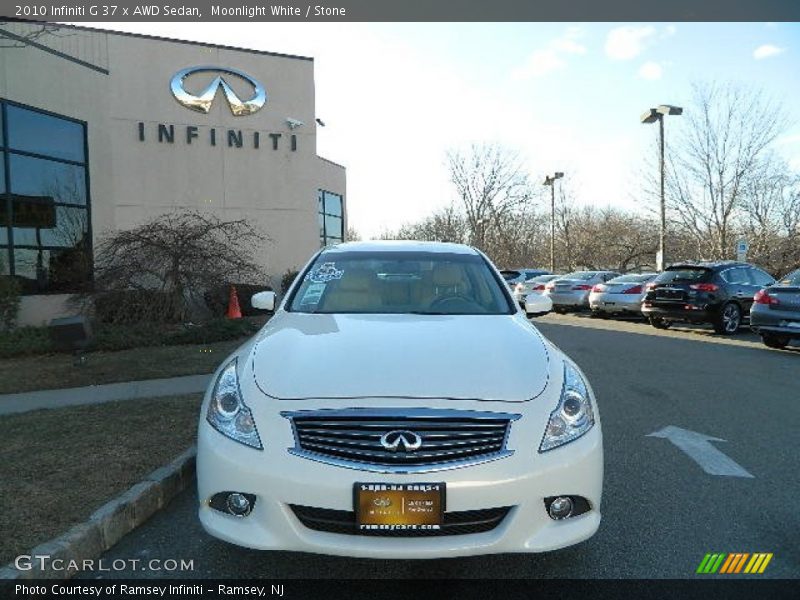 Moonlight White / Stone 2010 Infiniti G 37 x AWD Sedan