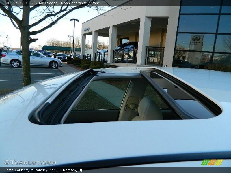 Moonlight White / Stone 2010 Infiniti G 37 x AWD Sedan