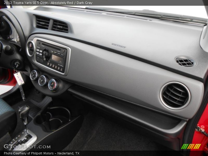 Absolutely Red / Dark Gray 2012 Toyota Yaris SE 5 Door