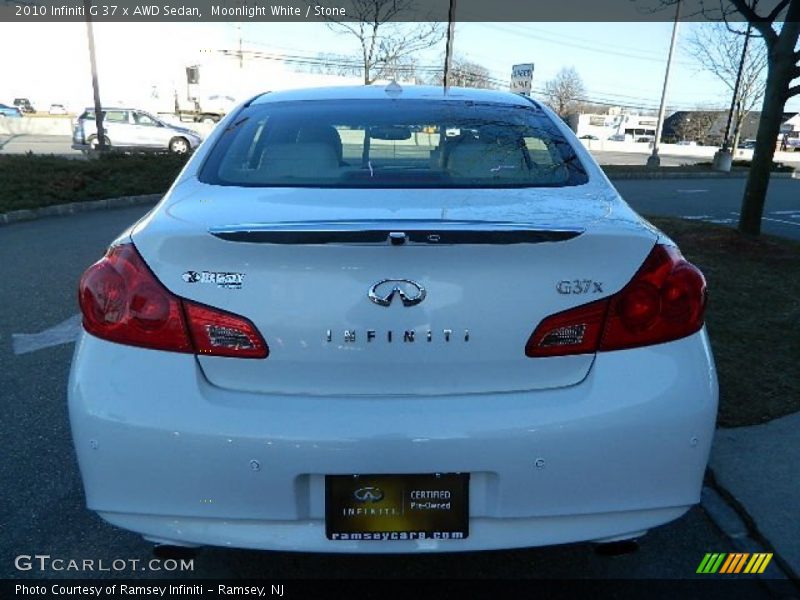 Moonlight White / Stone 2010 Infiniti G 37 x AWD Sedan