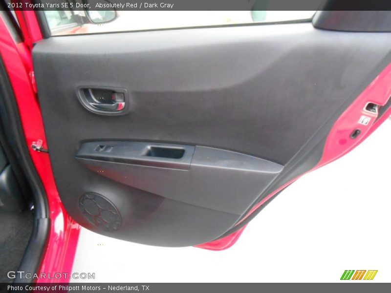 Absolutely Red / Dark Gray 2012 Toyota Yaris SE 5 Door