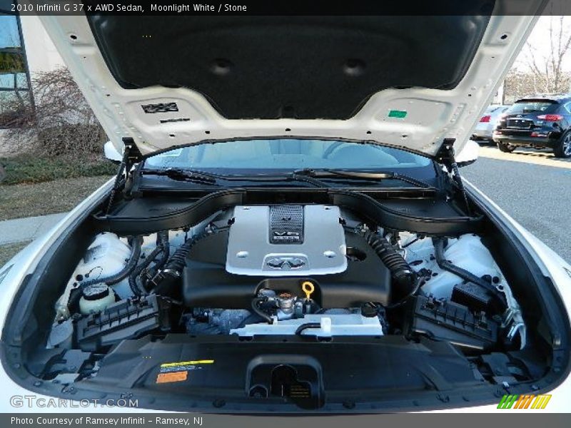 Moonlight White / Stone 2010 Infiniti G 37 x AWD Sedan
