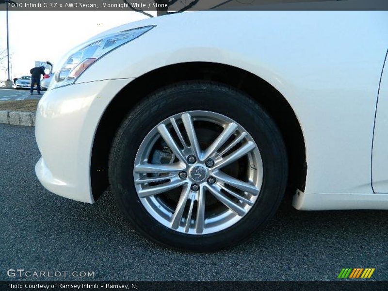 Moonlight White / Stone 2010 Infiniti G 37 x AWD Sedan
