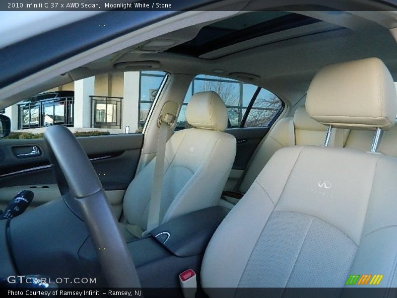 Moonlight White / Stone 2010 Infiniti G 37 x AWD Sedan