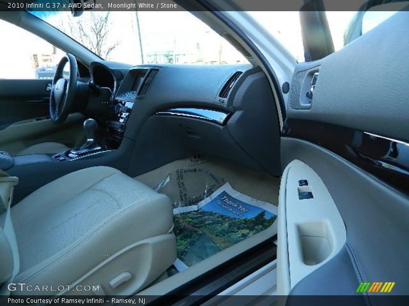Moonlight White / Stone 2010 Infiniti G 37 x AWD Sedan