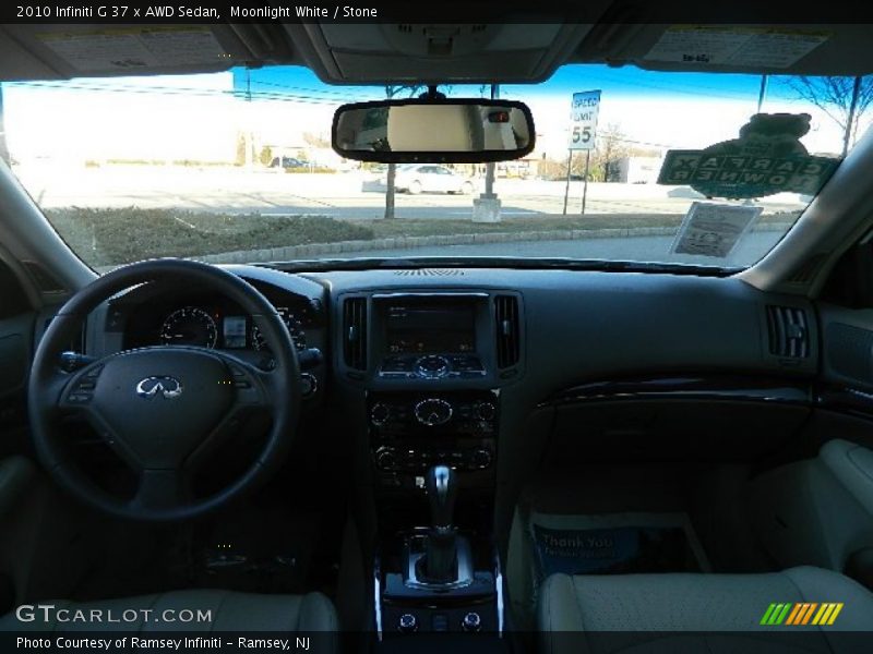 Moonlight White / Stone 2010 Infiniti G 37 x AWD Sedan