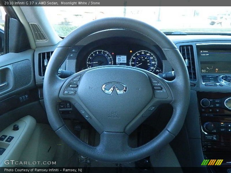Moonlight White / Stone 2010 Infiniti G 37 x AWD Sedan