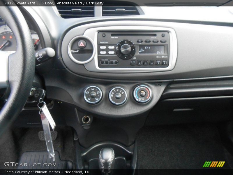 Absolutely Red / Dark Gray 2012 Toyota Yaris SE 5 Door