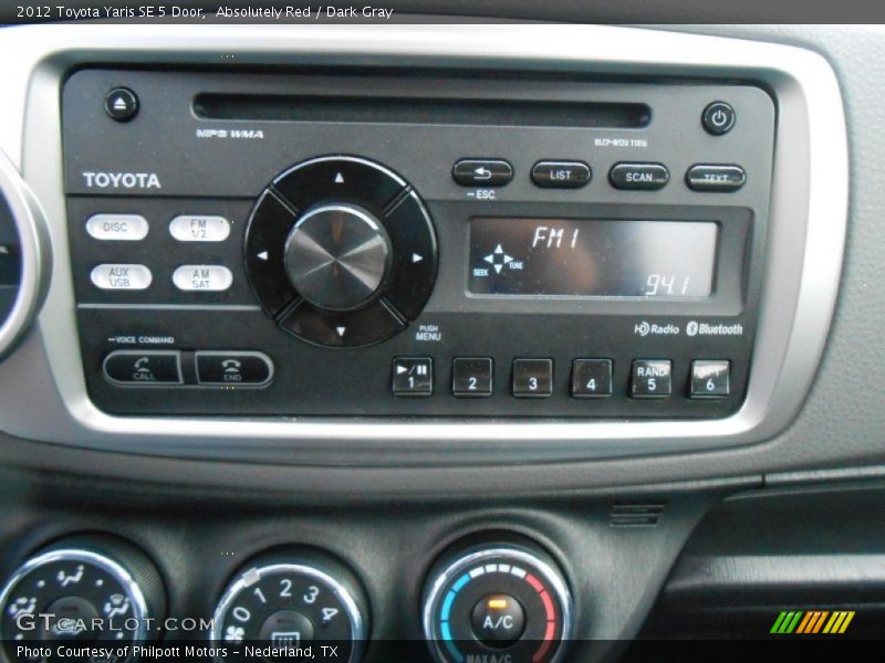 Absolutely Red / Dark Gray 2012 Toyota Yaris SE 5 Door