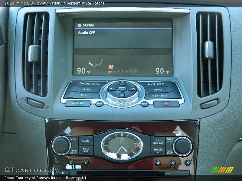 Moonlight White / Stone 2010 Infiniti G 37 x AWD Sedan