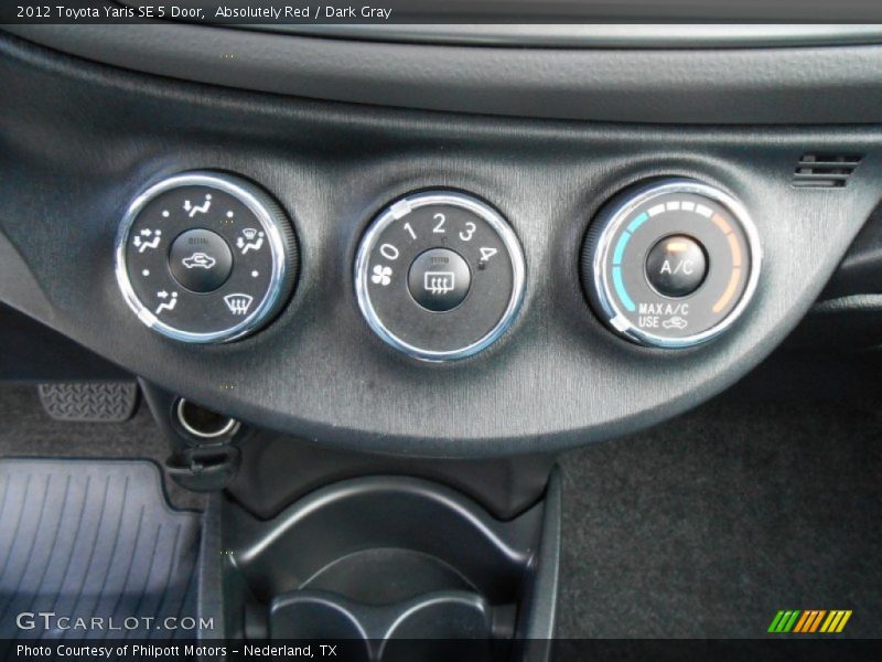 Absolutely Red / Dark Gray 2012 Toyota Yaris SE 5 Door