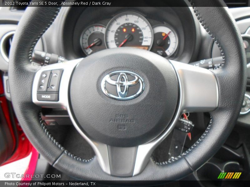 Absolutely Red / Dark Gray 2012 Toyota Yaris SE 5 Door