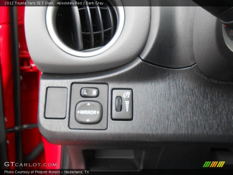 Absolutely Red / Dark Gray 2012 Toyota Yaris SE 5 Door