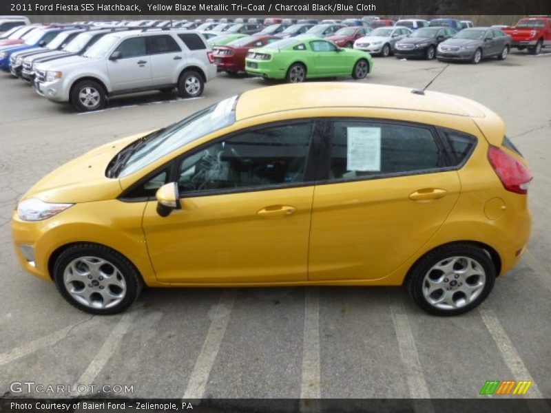  2011 Fiesta SES Hatchback Yellow Blaze Metallic Tri-Coat