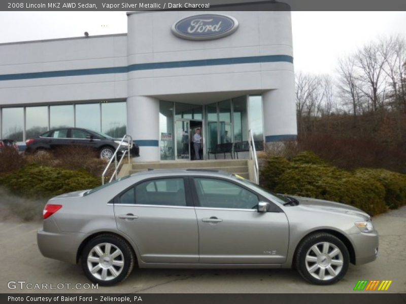 Vapor Silver Metallic / Dark Charcoal 2008 Lincoln MKZ AWD Sedan