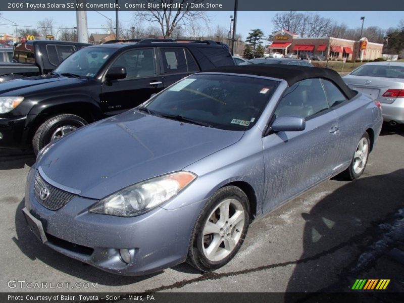Cosmic Blue Metallic / Dark Stone 2006 Toyota Solara SE V6 Convertible