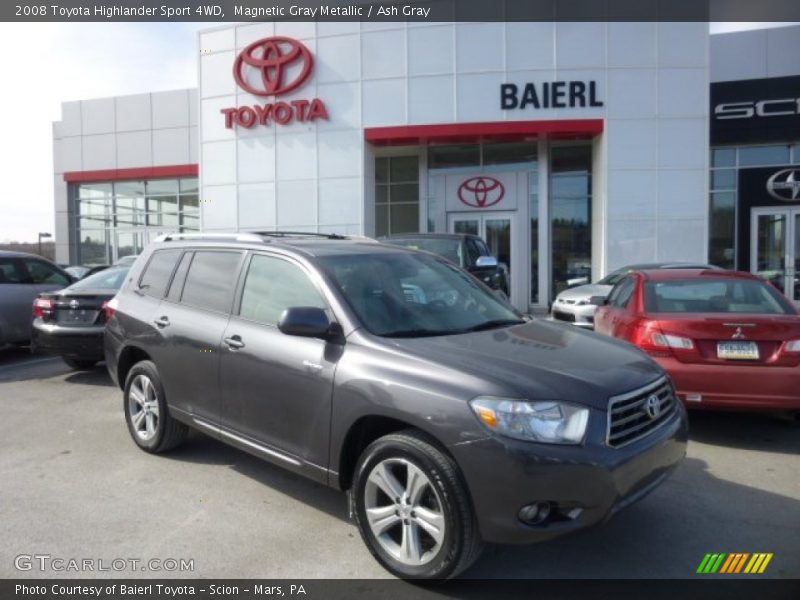 Magnetic Gray Metallic / Ash Gray 2008 Toyota Highlander Sport 4WD