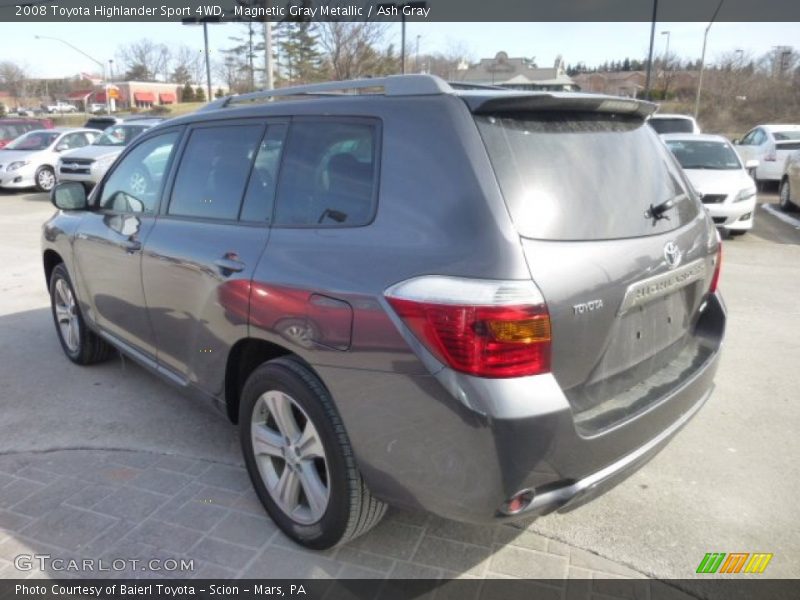 Magnetic Gray Metallic / Ash Gray 2008 Toyota Highlander Sport 4WD