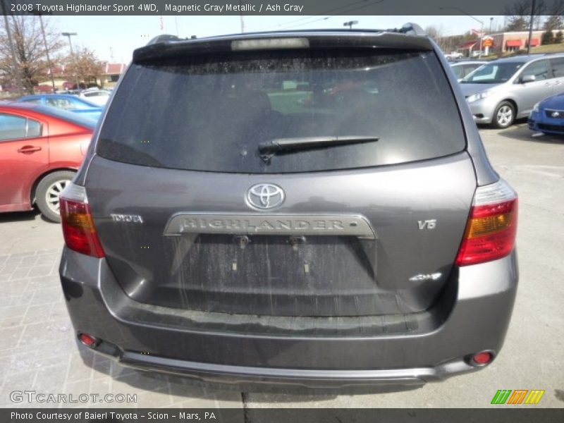 Magnetic Gray Metallic / Ash Gray 2008 Toyota Highlander Sport 4WD