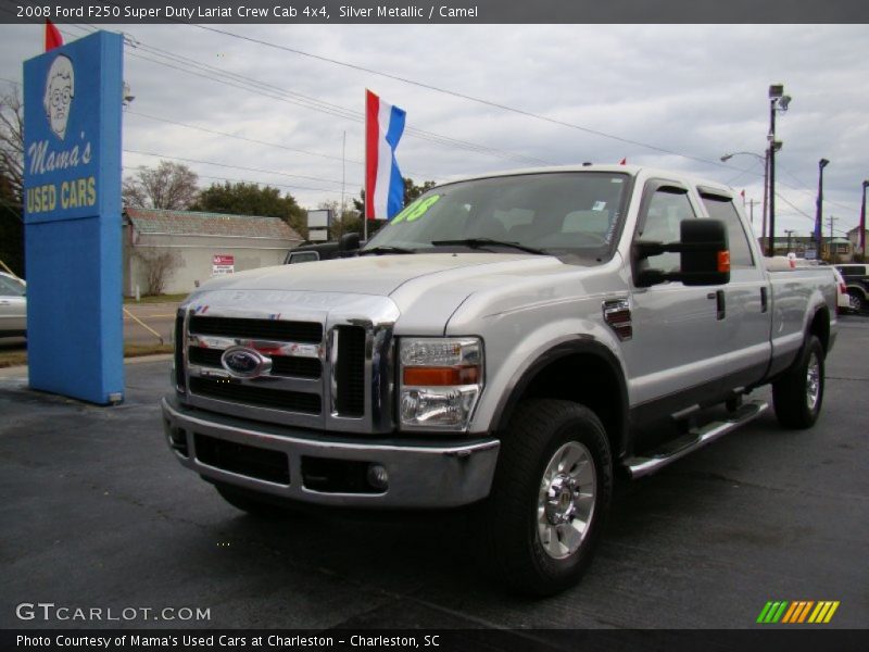 Silver Metallic / Camel 2008 Ford F250 Super Duty Lariat Crew Cab 4x4